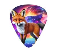 Guitar plectrums 12-pack Comfortable in the hand with smooth edges Three thicknesses to match Fox On The Galaxy Prints