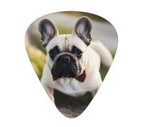 Guitar plectrums 12-pack Comfortable in the hand with smooth edges Three thicknesses to match French Bulldog Dog Picture