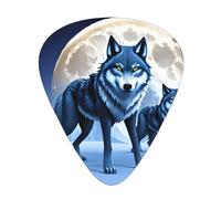 Guitar plectrums 12-pack Comfortable in the hand with smooth edges Three thicknesses to match Full-Moon Wolves 3D Prints