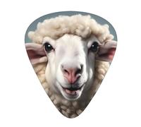Guitar plectrums 12-pack Comfortable in the hand with smooth edges Three thicknesses to match Funny Naughty Sheep Tongue Cute Animal Picture