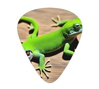 Guitar plectrums 12-pack Comfortable in the hand with smooth edges Three thicknesses to match Geckos Picture
