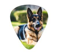 Guitar plectrums 12-pack Comfortable in the hand with smooth edges Three thicknesses to match German Shepherd Dog Picture