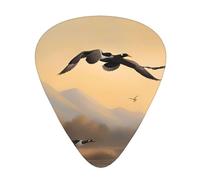 Guitar plectrums 12-pack Comfortable in the hand with smooth edges Three thicknesses to match Hunting Flying Wild Ducks Prints
