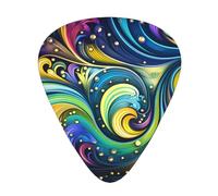 Guitar plectrums 12-pack Comfortable in the hand with smooth edges Three thicknesses to match Magical Pattern Picture