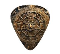 Guitar plectrums 12-pack Comfortable in the hand with smooth edges Three thicknesses to match Mayan Calendar End of The World Picture