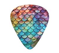Guitar plectrums 12-pack Comfortable in the hand with smooth edges Three thicknesses to match Mermaid fish scale print Picture