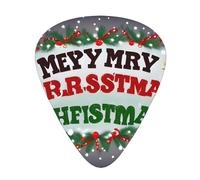 Guitar plectrums 12-pack Comfortable in the hand with smooth edges Three thicknesses to match Merry Christmas and Happy New Year Picture