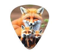 Guitar plectrums 12-pack Comfortable in the hand with smooth edges Three thicknesses to match mom and baby fox Picture
