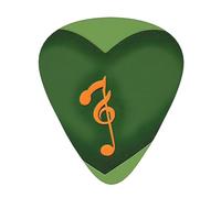 Guitar plectrums 12-pack Comfortable in the hand with smooth edges Three thicknesses to match Music Note Heart Picture