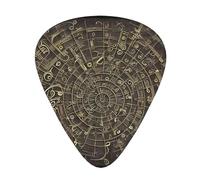 Guitar plectrums 12-pack Comfortable in the hand with smooth edges Three thicknesses to match Musical Theme Music Clefs Picture