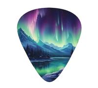 Guitar plectrums 12-pack Comfortable in the hand with smooth edges Three thicknesses to match Northern Lights Painting Picture