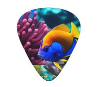 Guitar plectrums 12-pack Comfortable in the hand with smooth edges Three thicknesses to match Ocean Tropical Fish Coral Undersea World Picture