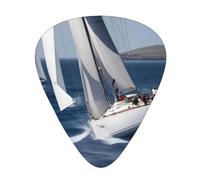 Guitar plectrums 12-pack Comfortable in the hand with smooth edges Three thicknesses to match Ocean Sailing Picture