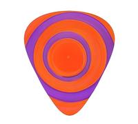 Guitar plectrums 12-pack Comfortable in the hand with smooth edges Three thicknesses to match Orange circle centre Picture