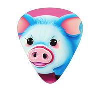 Guitar plectrums 12-pack Comfortable in the hand with smooth edges Three thicknesses to match Painting Flower Pig Picture