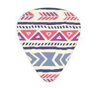 Guitar plectrums 12-pack Comfortable in the hand with smooth edges Three thicknesses to match Plain geometric floral pattern Picture