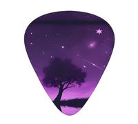 Guitar plectrums 12-pack Comfortable in the hand with smooth edges Three thicknesses to match Purple night Picture