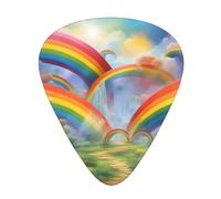 Guitar plectrums 12-pack Comfortable in the hand with smooth edges Three thicknesses to match rainbow bright Prints