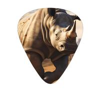 Guitar plectrums 12-pack Comfortable in the hand with smooth edges Three thicknesses to match rhino Prints