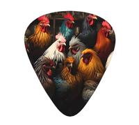 Guitar plectrums 12-pack Comfortable in the hand with smooth edges Three thicknesses to match Rooster Family Portfolio Prints