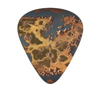Guitar plectrums 12-pack Comfortable in the hand with smooth edges Three thicknesses to match Rust World Map Prints