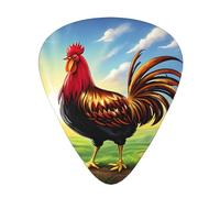 Guitar plectrums 12-pack Comfortable in the hand with smooth edges Three thicknesses to match Shine Rooster Prints