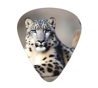 Guitar plectrums 12-pack Comfortable in the hand with smooth edges Three thicknesses to match Snow Leopard Picture