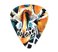 Guitar plectrums 12-pack Comfortable in the hand with smooth edges Three thicknesses to match Stylish Animal Watercolor Giraffe Picture