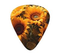 Guitar plectrums 12-pack Comfortable in the hand with smooth edges Three thicknesses to match Stylish Sunflowers Prints