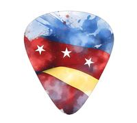 Guitar plectrums 12-pack Comfortable in the hand with smooth edges Three thicknesses to match The Star-Spangled Banner Prints