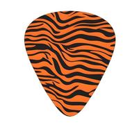 Guitar plectrums 12-pack Comfortable in the hand with smooth edges Three thicknesses to match Tiger Stripes Orange Pattern Prints