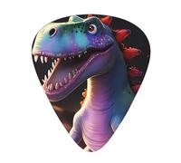 Guitar plectrums 12-pack Comfortable in the hand with smooth edges Three thicknesses to match Tyrannosaurus rex Prints