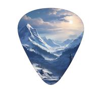 Guitar plectrums 12-pack Comfortable in the hand with smooth edges Three thicknesses to match View of Washington's snowy mountains Prints