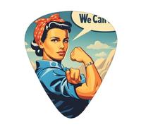 Guitar plectrums 12-pack Comfortable in the hand with smooth edges Three thicknesses to match We Can Do It Picture