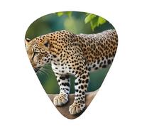 Guitar plectrums 12-pack Comfortable in the hand with smooth edges Three thicknesses to match Wild Leopard Animal Picture