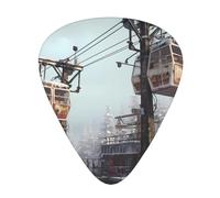 Guitar plectrums 12-pack Comfortable in the hand with smooth edges Three thicknesses to match Winter Old Cable Ski Lift Picture