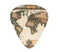 Guitar plectrums 12-pack Comfortable in the hand with smooth edges Three thicknesses to match World Map Prints