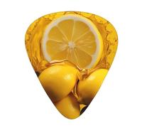 Guitar plectrums 12-pack Comfortable in the hand with smooth edges Three thicknesses to match Yellow Lemon Picture