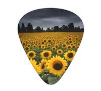 Guitar plectrums 12-pack Comfortable in the hand with smooth edges Three thicknesses to match Yellow Sunflowers Prints