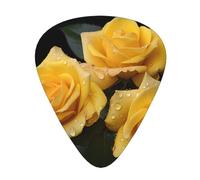 Guitar plectrums 12-pack Comfortable in the hand with smooth edges Three thicknesses to match yellow roses Picture
