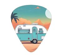 Guitar plectrums 12-pack Comfortable in the hand with smooth edges Three thicknesses to match You Make Me Happy Camper Trailer Picture