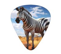 Guitar plectrums 12-pack Comfortable in the hand with smooth edges Three thicknesses to match Zebra Animal Picture