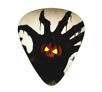 Guitar plectrums 12-pack Comfortable in the hand with smooth edges Three thicknesses to match Zombie Hand Dark Halloween Picture
