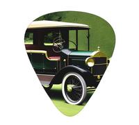 Guitar plectrums 12-piece set Comfortable in the hand with smooth edges Three thicknesses to match Antique Car Pattern