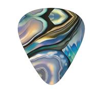 Guitar plectrums 12-piece set Comfortable in the hand with smooth edges Three thicknesses to match Abalone nacre Picture
