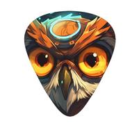 Guitar plectrums 12-piece set Comfortable in the hand with smooth edges Three thicknesses to match Anime Owl Pattern