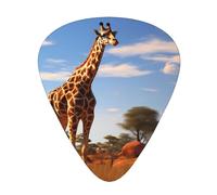 Guitar plectrums 12-piece set Comfortable in the hand with smooth edges Three thicknesses to match African Giraffe Prints