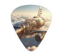 Guitar plectrums 12-piece set Comfortable in the hand with smooth edges Three thicknesses to match Airplane Prints