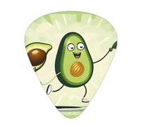 Guitar plectrums 12-piece set Comfortable in the hand with smooth edges Three thicknesses to match Avocado Rope Skipping Pattern