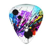 Guitar plectrums 12-piece set Comfortable in the hand with smooth edges Three thicknesses to match Abstract music Pattern